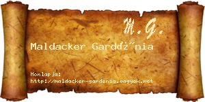 Maldacker Gardénia névjegykártya